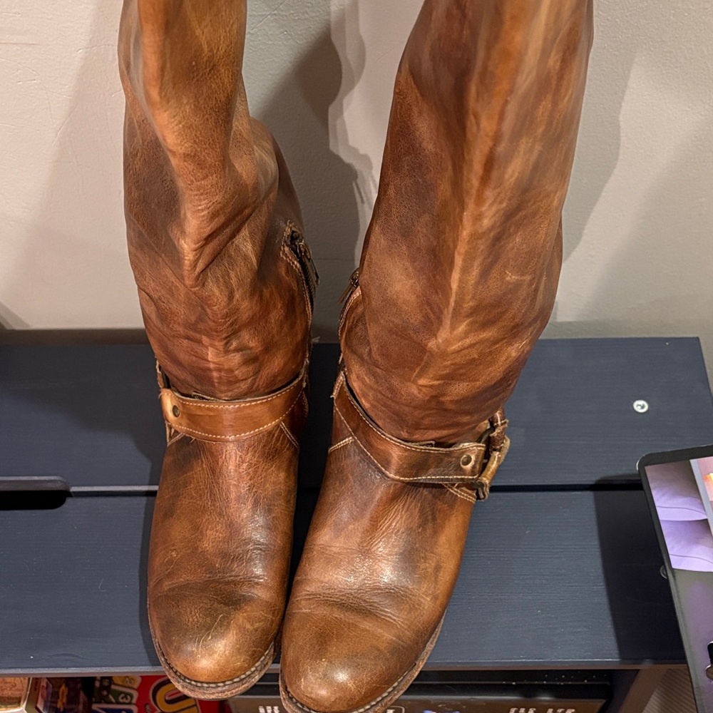 BED|STU Tan Leather Boots, Cobbler series, size 8.5